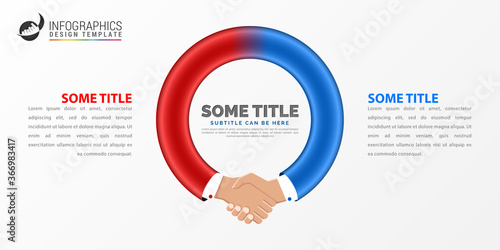 Infographic design template. Creative concept with 2 steps