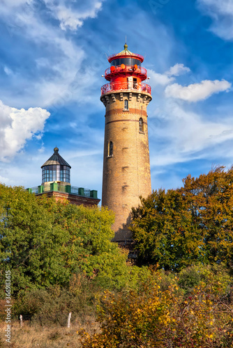 Schinkelturm tower and new lighthouse at Cape Arkona in Putgarten on the island of Rügen