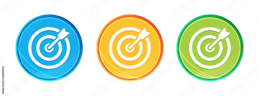 Target arrow icon clean soft round button set illustration Target arrow icon clean soft round button set illustration