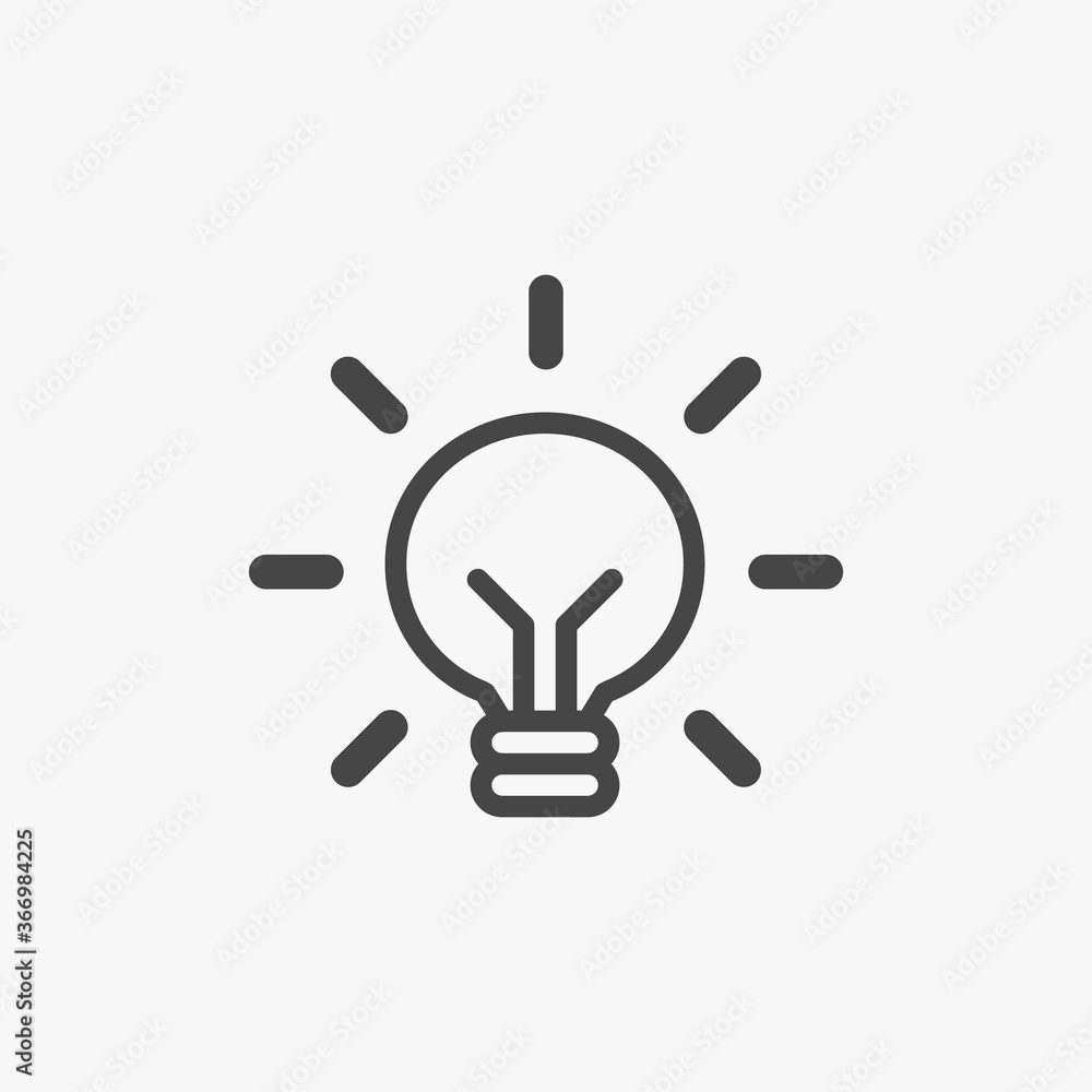 BULB Icon vector isolated on white background BULB Icon vector isolated on white background