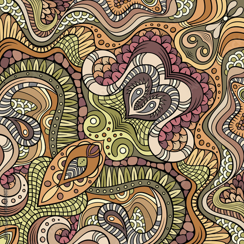 Vector abstract ethnic hand drawn pattern