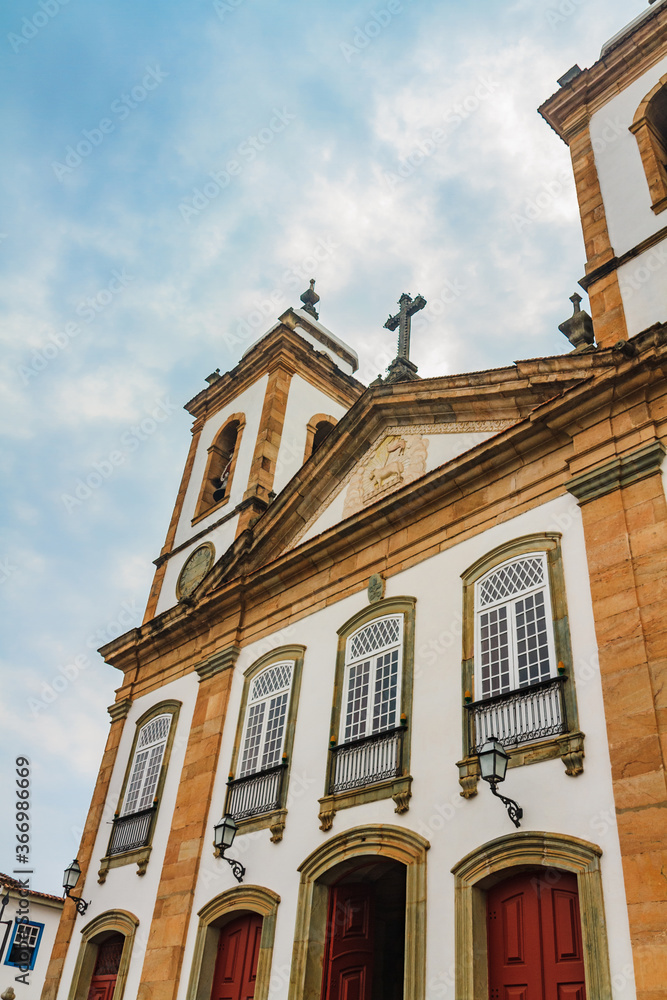 Old baroque church in São João del-Rei