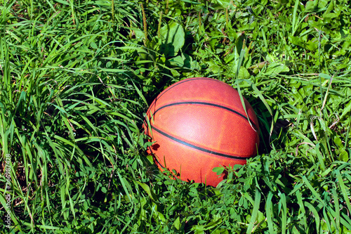 basketball on the grass