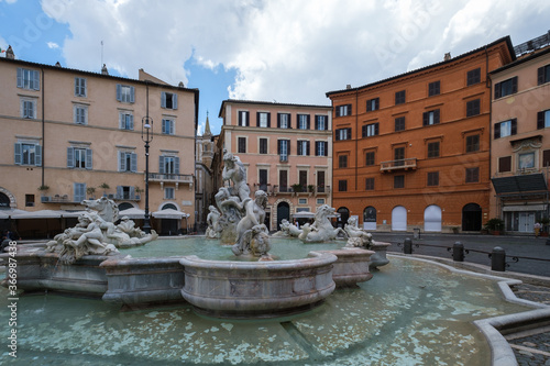 Fountain in Piazza Navona, Rome, Lazio, Italy
