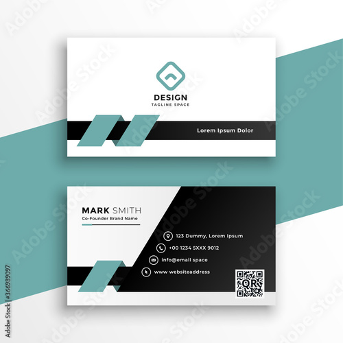 clean style modern business card template design