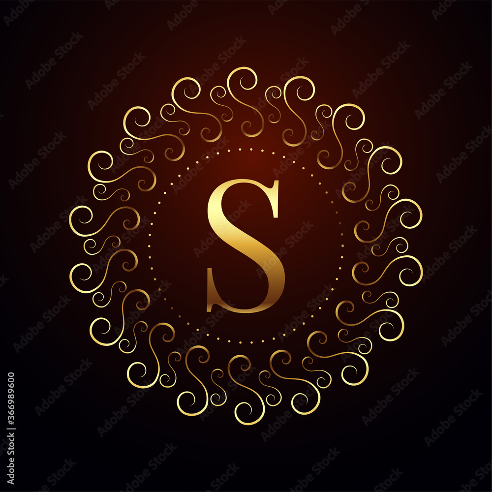 letter S luxury royal golden logo concept design Stock Vector | Adobe Stock