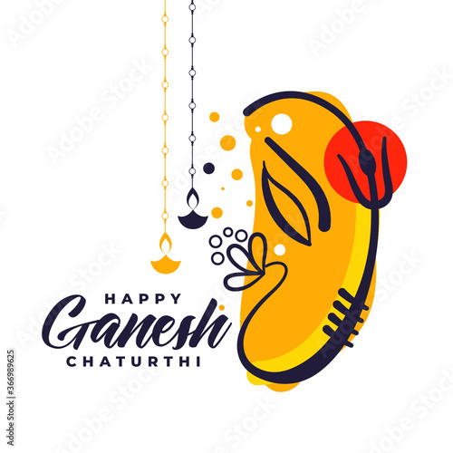 happy ganesh chaturthi utsav festival card design