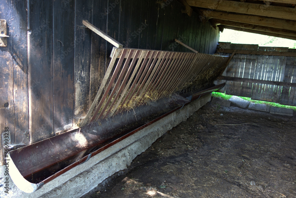 Rustikale alte Schafstall. Holz. Leerstehend. Stock Photo | Adobe Stock