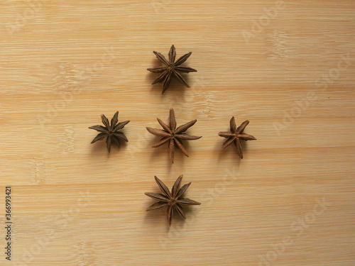 Brown color Star Anise fruits