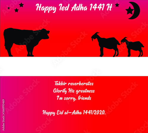 Eid al-Adha congratulation card 1441.