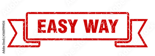 easy way grunge vintage retro band. easy way ribbon