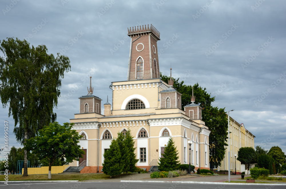 Obraz premium Chechersk Town Hall. Gomel region. Belarus.