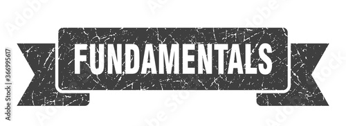 fundamentals grunge vintage retro band. fundamentals ribbon