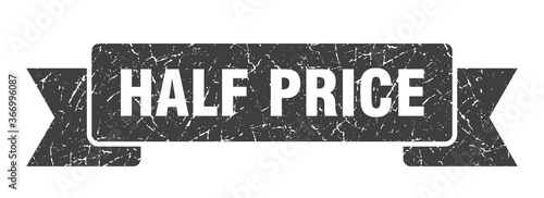 half price grunge vintage retro band. half price ribbon