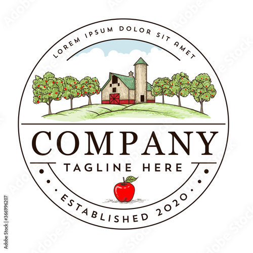 Fruit and fresh farm logo design