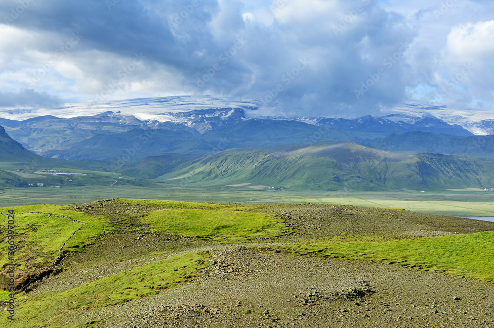 Fototapeta premium view of south coast at Dyrholaey, Iceland