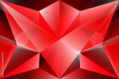 Abstract red crystal background