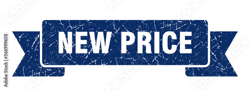 new price grunge vintage retro band. new price ribbon