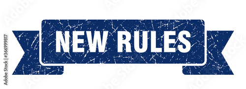 new rules grunge vintage retro band. new rules ribbon