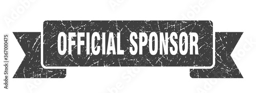 official sponsor grunge vintage retro band. official sponsor ribbon