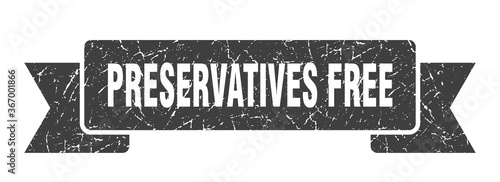 preservatives free grunge vintage retro band. preservatives free ribbon