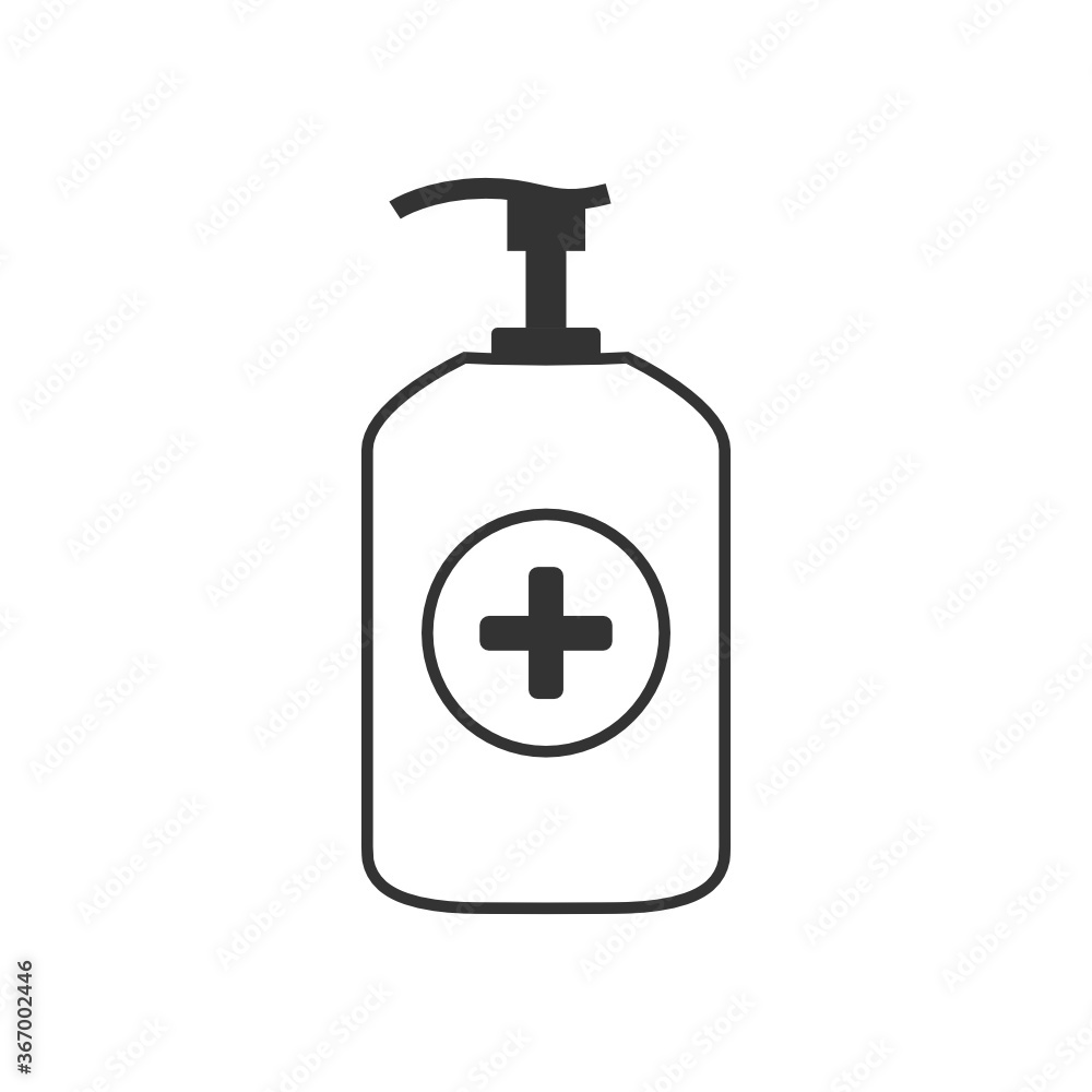 First Aid Emergency Disinfectant Icon, Hand Sanitizer Bottle, Hospital First Aid Kit Vector Illustration Background First Aid Emergency Disinfectant Icon, Hand Sanitizer Bottle, Hospital First Aid Kit Vector Illustration Background