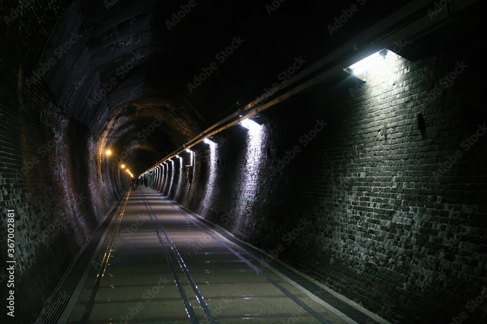 Interior view of the beautiful Old Caoling Tunnel