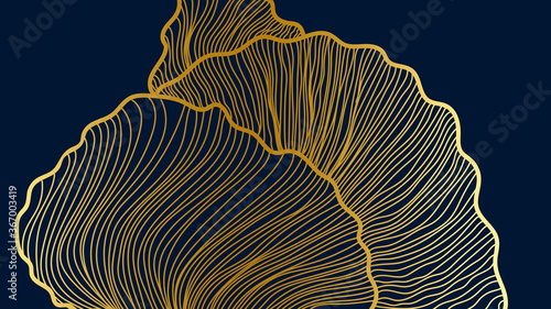 leaf line art background vector, wallpaper and print, house plant, Vector illustration.