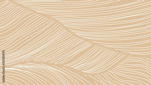 leaf line art background vector, wallpaper and print, house plant, Vector illustration.