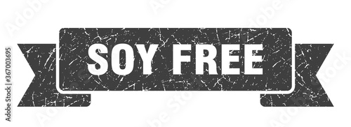 soy free grunge vintage retro band. soy free ribbon