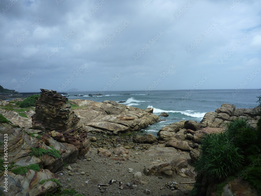 Cloudy view of the famous Nanya Rock