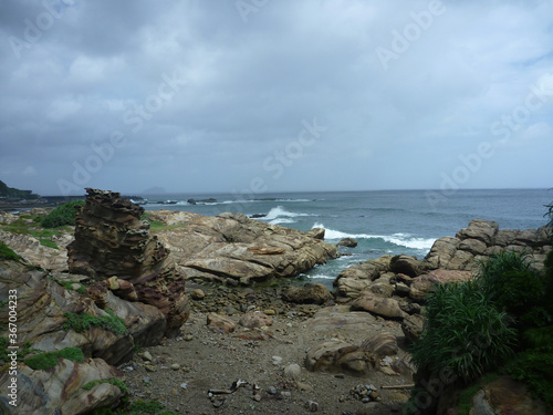 Cloudy view of the famous Nanya Rock