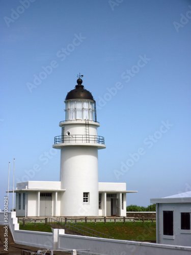 Exterior view of the famous Sandiaojiao Lighthouse