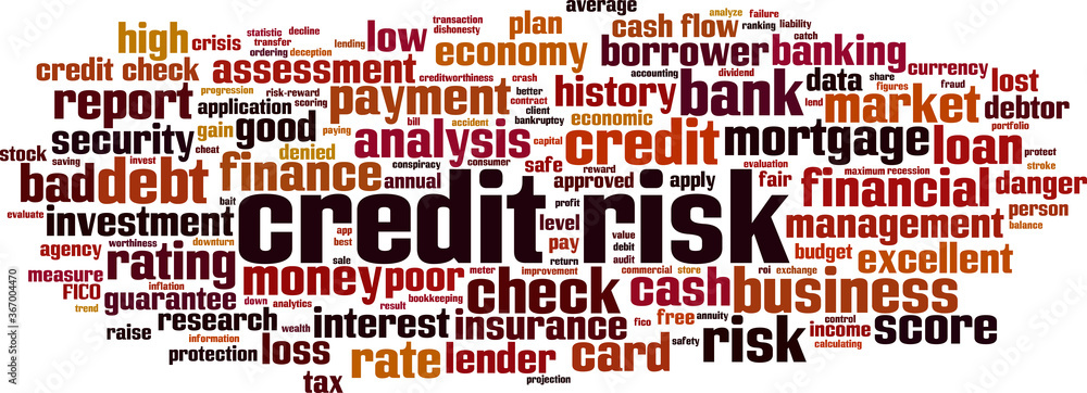Credit risk word cloud