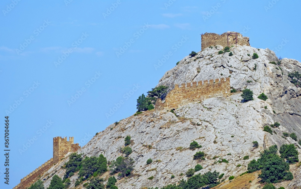 ancient historic Genoese castle or fortress ancient historic Genoese castle or fortress