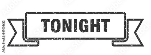 tonight grunge vintage retro band. tonight ribbon