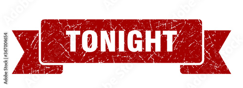 tonight grunge vintage retro band. tonight ribbon