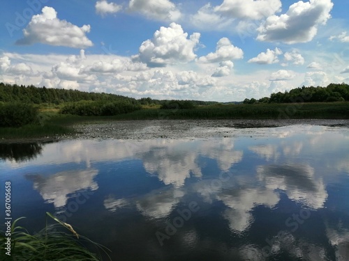 clouds over the river