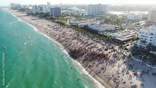 Drone Video of Fort Lauderdale Spring Break Florida
