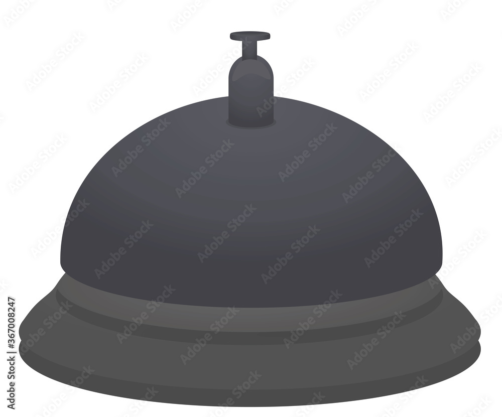 Metallic hotel bell. vector illustration Metallic hotel bell. vector illustration
