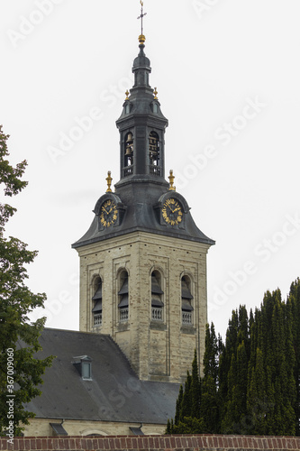 the tower of the abbey of the park in Leuven