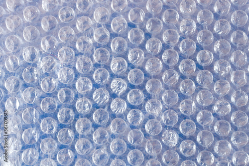 Plastic packaging with popping balls. Protection of goods from shocks
