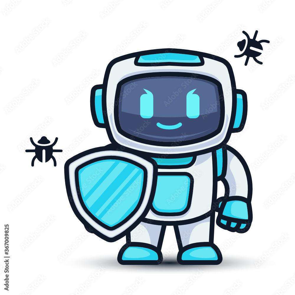 Robot cute mascot design illustration Robot cute mascot design illustration