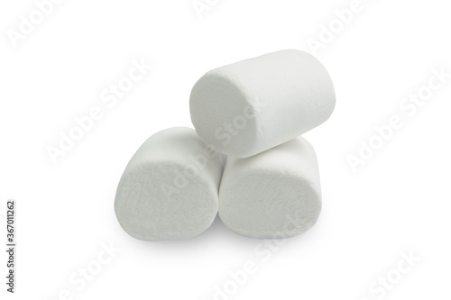 Marshmallow isolate on white background