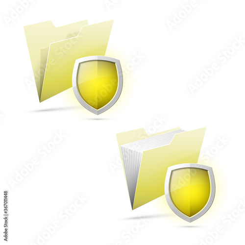 Data Folder protected. Information shield. Web directory safe. Web Folder icon. Package icon. File Paper icon. Documents Computer badge, web icon