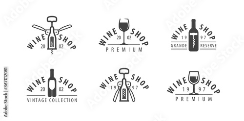 Wine logo or symbol. Winery, winemaking, drink concept