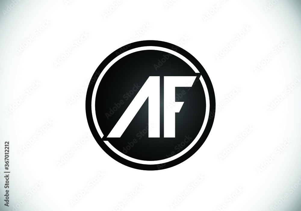A F letter sign symbol. Initial Letter A F Logo Design Vector Template. Monogram logo A F letter sign symbol. Initial Letter A F Logo Design Vector Template. Monogram logo