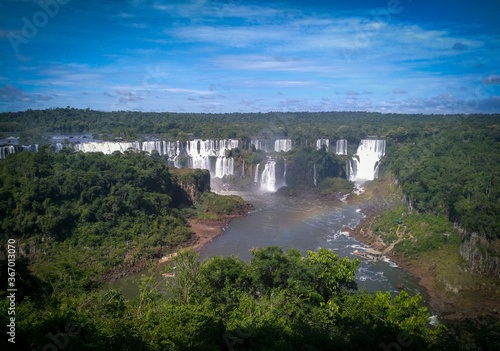 Bilde på lerret Amazing rainbow in Iguazu falls in brazilian side