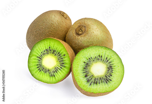 Isolated Kiwi On A White Background. Clipping fruit
