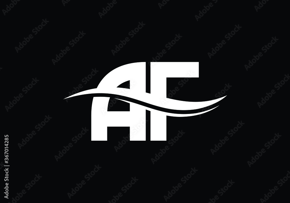 A F letter sign symbol. Initial Letter A F Logo Design Vector Template. Monogram logo A F letter sign symbol. Initial Letter A F Logo Design Vector Template. Monogram logo